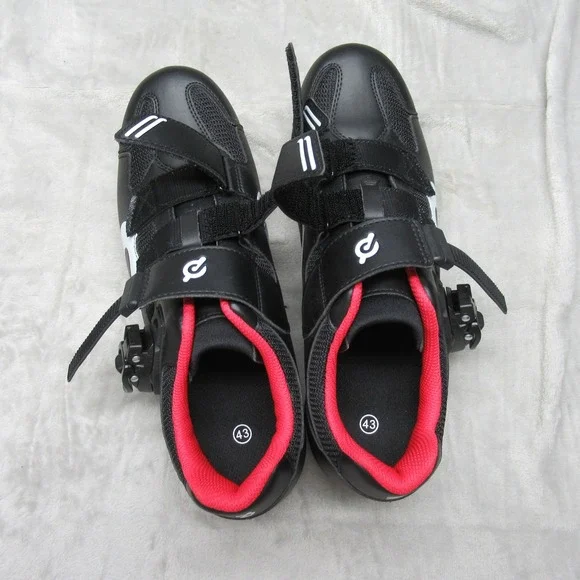 Peloton Mens Cycling Shoes 10 43EU Black 3 Bolt Cleats Road Bike MTB Biking New? - Picture 12 of 16